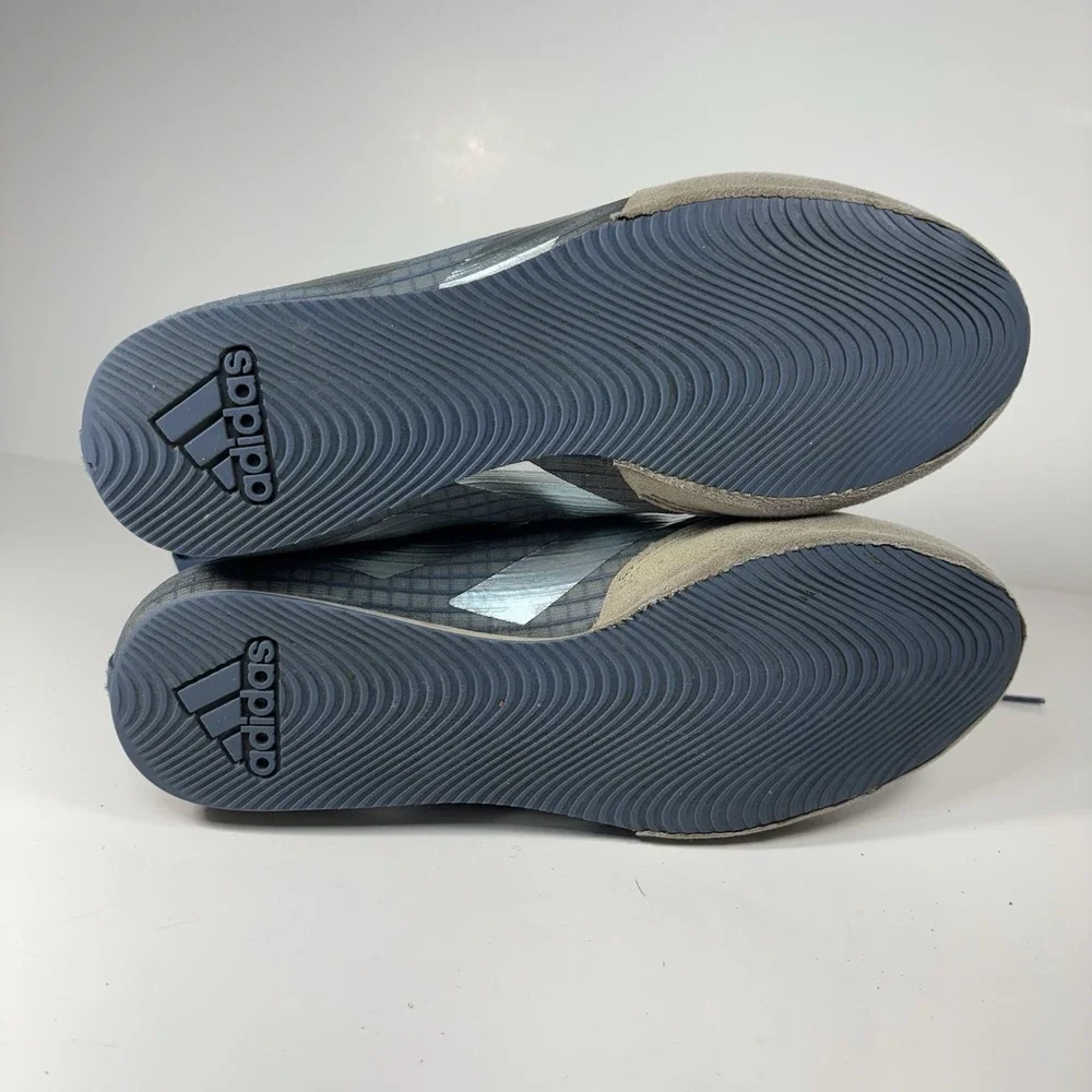adidas Box Hog 4 Mens 6 Shoes Blue Grey Metallic Boxing Training Boots Sneaker
